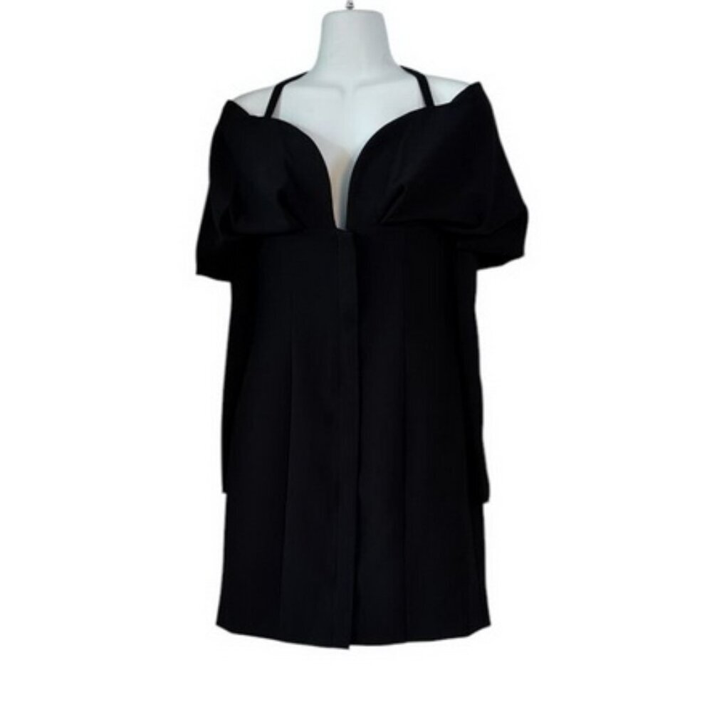 Jovani Black Off the shoulder long sleeve cocktail dress